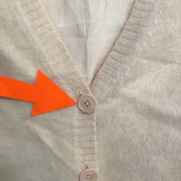 Nougat London Angora/Nylon Blend Button Front V-Neck Cardigan Size S - Picture 12 of 13